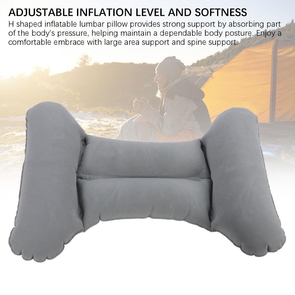 Portable Inflatable Lumbar Pillow H-Type Travel Pillow Lumbar Support Pillow  Airplane Travel