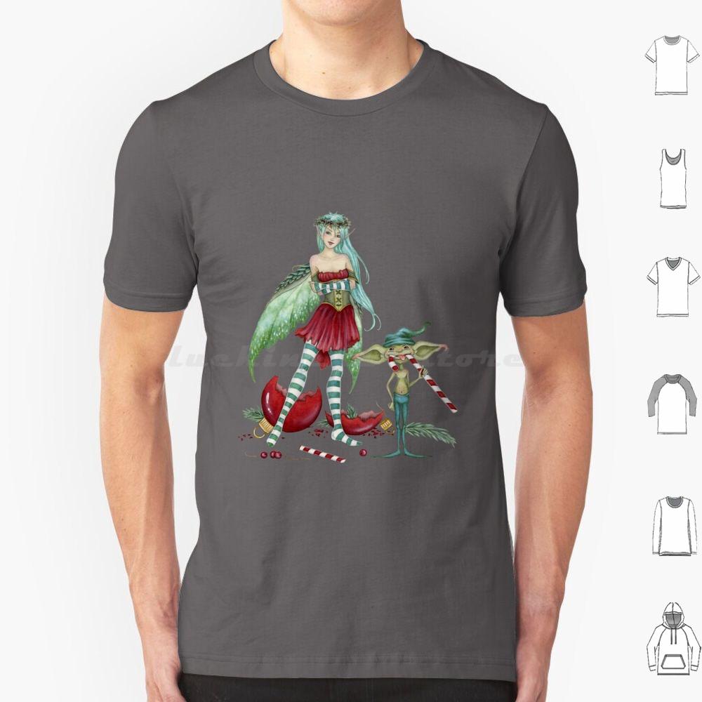 The Naughty List T Shirt 6xl Cotton Cool Tee Fairy Goblin Christmas Winter Holiday Amy Brown Fantasy Mischief Humor Cute