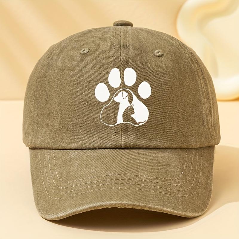 Trendy and Cool Dog Paw Print Baseball Cap for Men and Women for Couples Breathable and Comfortable Outdoor Sports