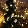 LED String Lights Outdoor Snowflake Chain Lights Garland Lights Bulb Fairy Lights Party Home Wedding Garden Christmas Decor