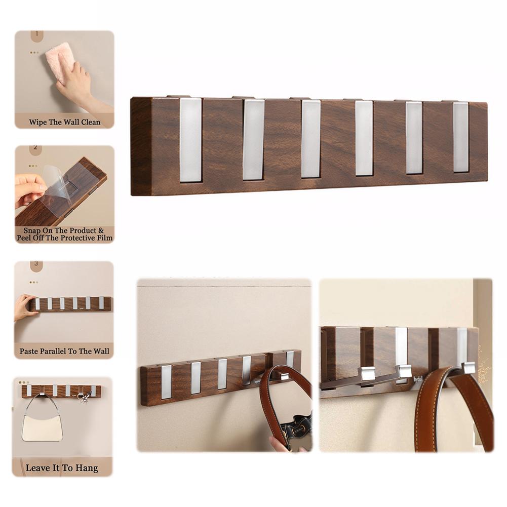 

Wall Key Holder 6 Foldable Hooks No Drilling Key Hangers Multi-Function Self Adhesive Key Rack Heavy Duty for Door Wall Entryway China Mainland