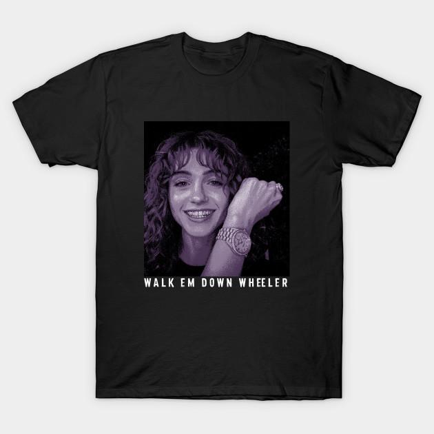 

Men Black Print T-shirt Walk Em Down Wheeler Nancy St5 No-Cut Transfer Paper Print Cotton Tshirt 4XL чорний