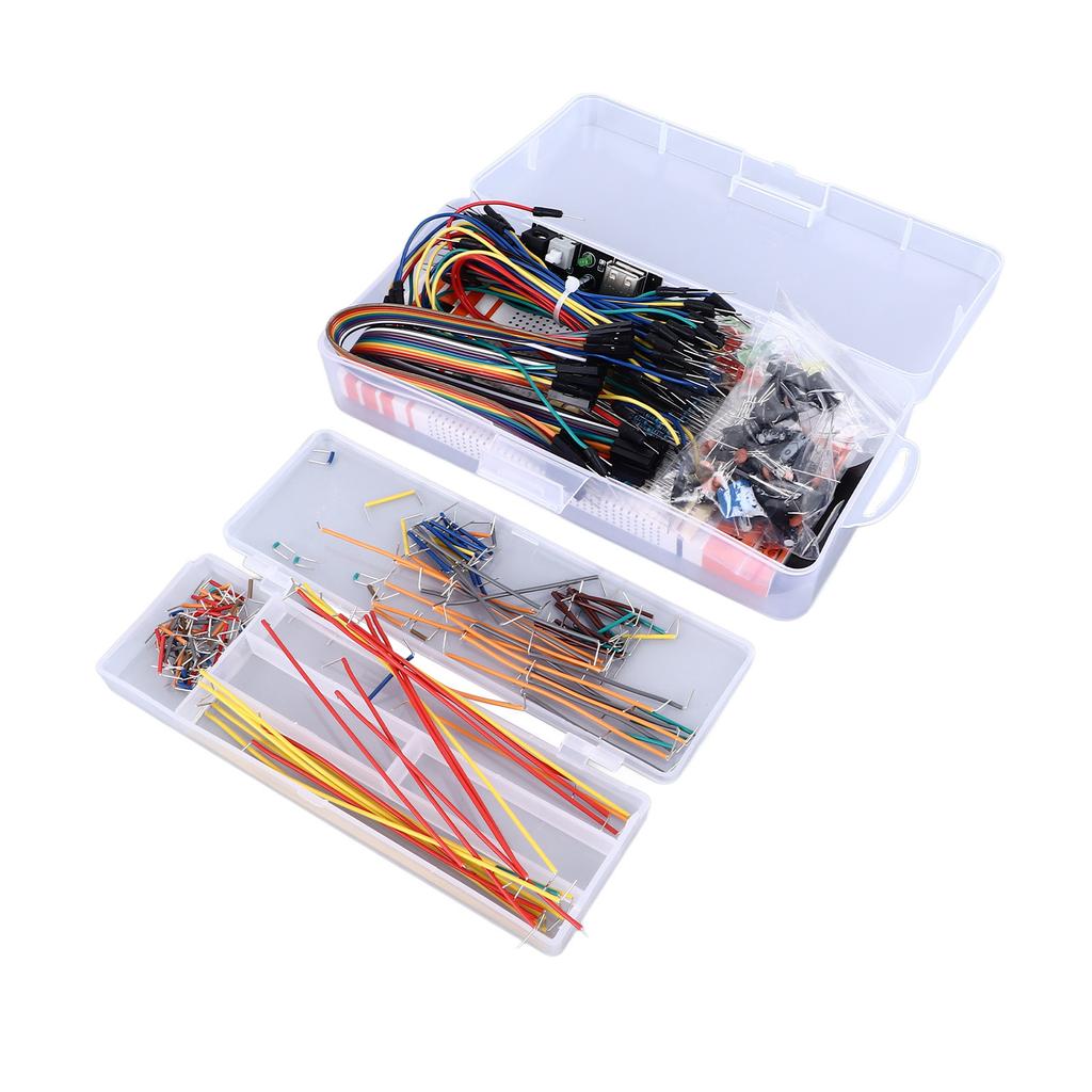 830 Steckpunkte Breadboard mit Stromversorgungsmodul DIY Schaltung Jumperkabel Elektronikbausatz