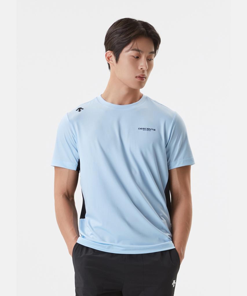 DESCENTE White Graphic Short Sleeve T-Shirt Sky Blue (Sp321Tts74)