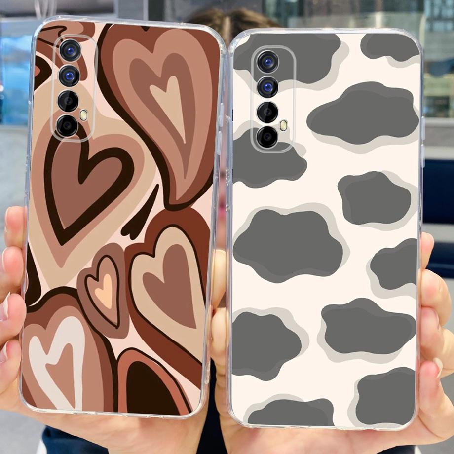 For Realme 7 Global Version Case Cover Soft TPU Silicone Phone Case For Realme Narzo 30 4G Capas Clear Back Bumper With Pattern