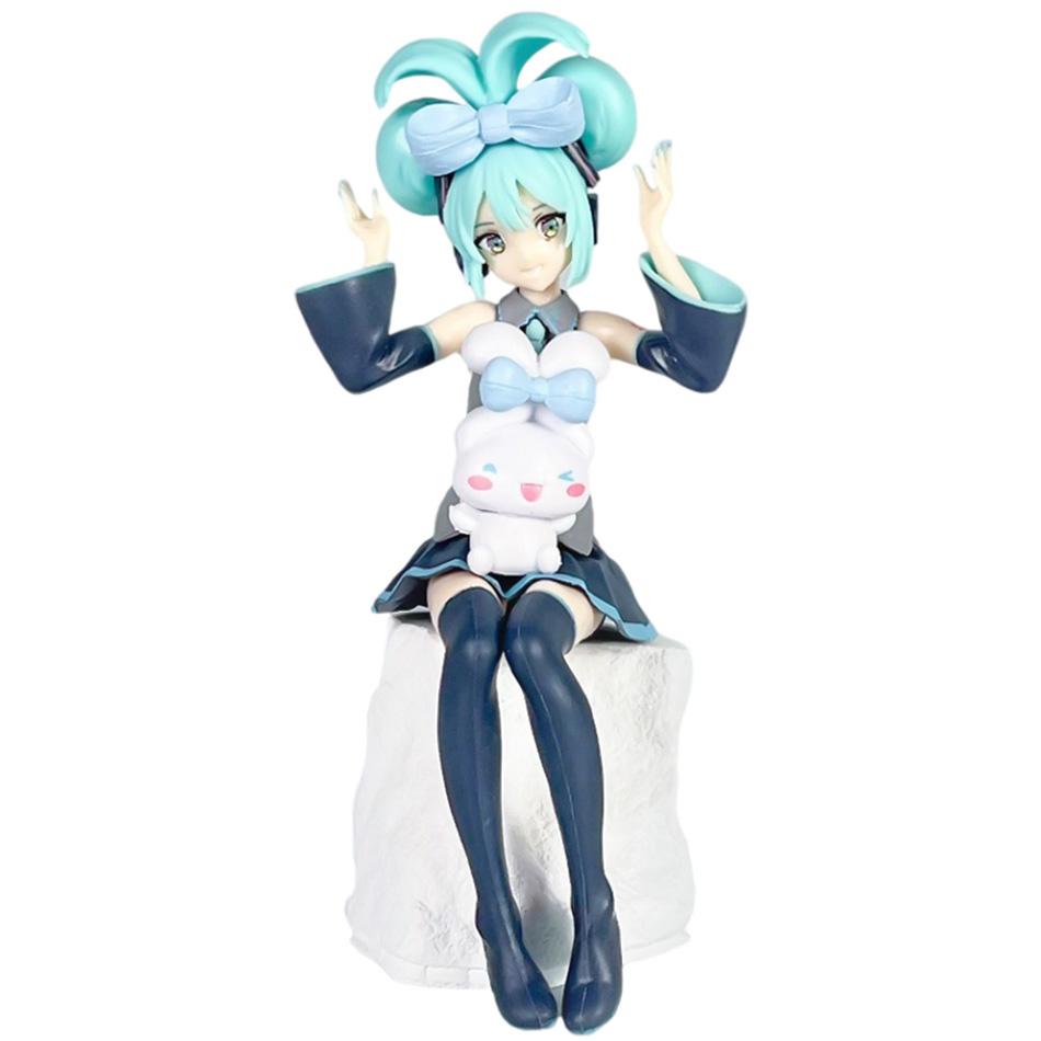 Horká 21CM Anime Hatsune Miku X Cinnamoroll Figurka Anime Periferie Sběratelské Modely Dekorativní Dekorace Děti Kawaii Dárek