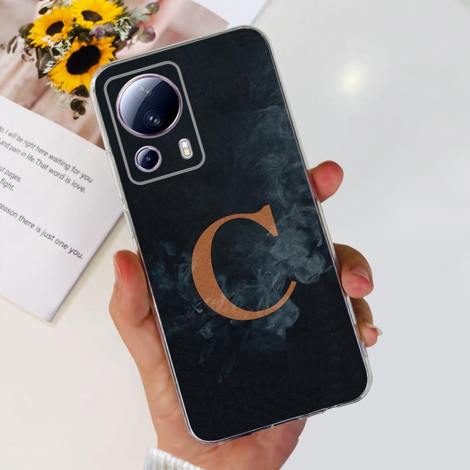 For Xiaomi 13 Lite Case Civi2 New Letters Cover Clear Silicone Phone Case For Xiaomi Civi 2 Mi 13 Lite Soft Fundas 6.55'' Bumper