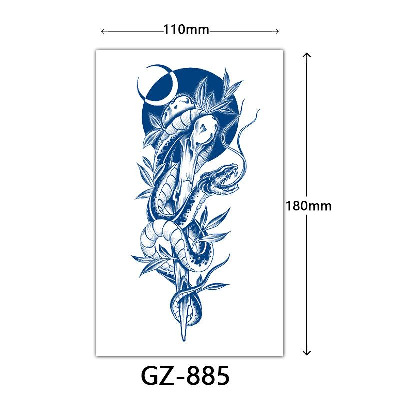 Juice Tattoo Stickers, Herbal Tattoo Stickers, Semi-Permanent English Letter Tattoo Stickers Tattoo