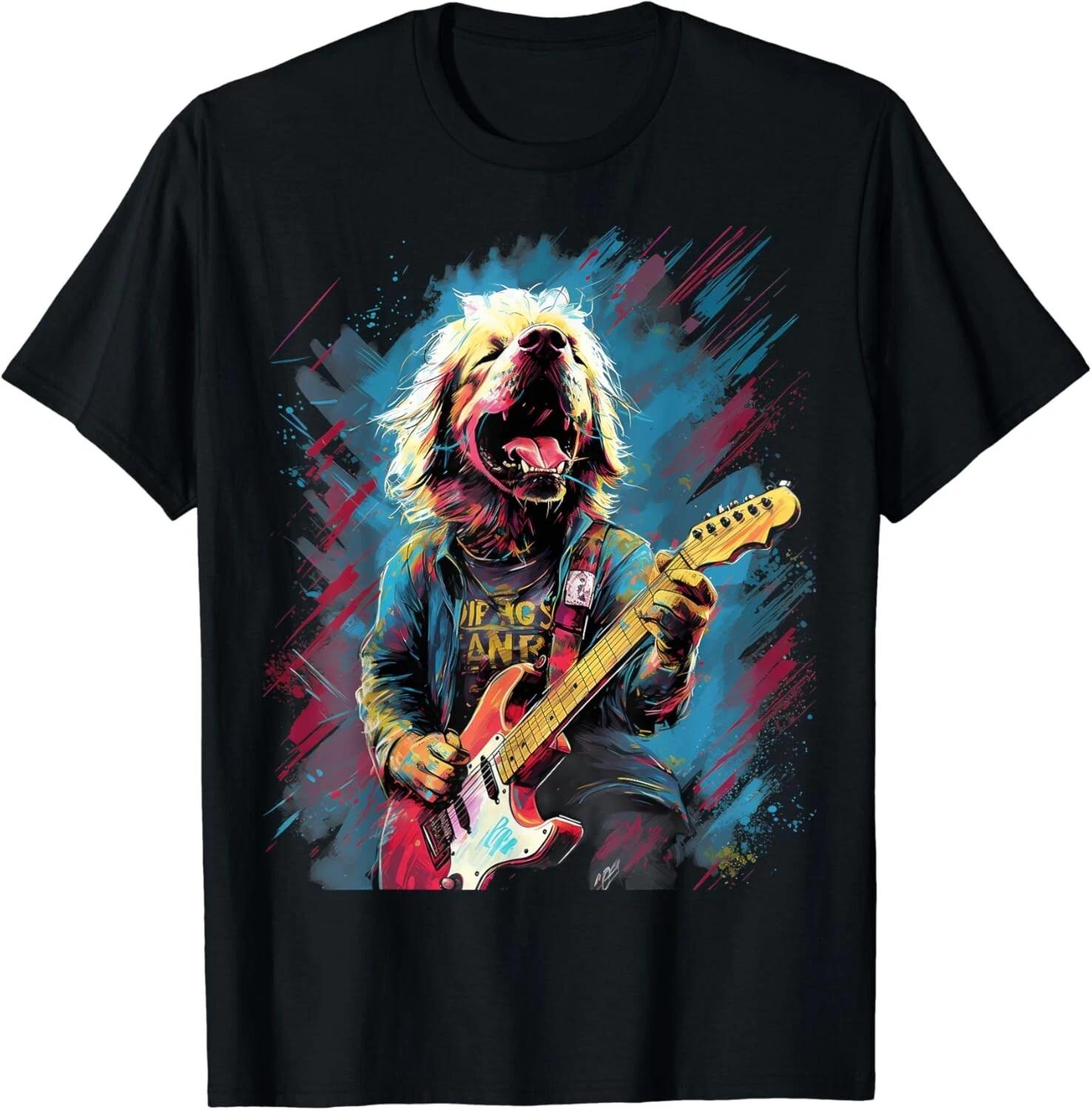 Rock Guitar Labrador Retriever Dog Guitarist Gift Unisex T-Shirt 4XL