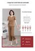 Stylish V-Neck Summer Two-Piece Set for Middle-Aged and Elderly Women