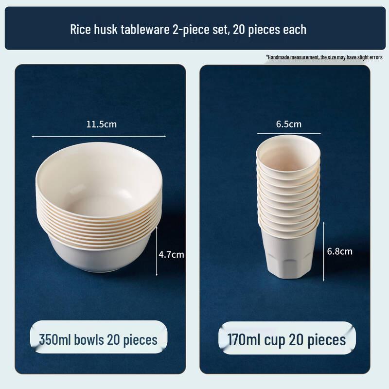 Rice Husk Disposable Tableware Collection