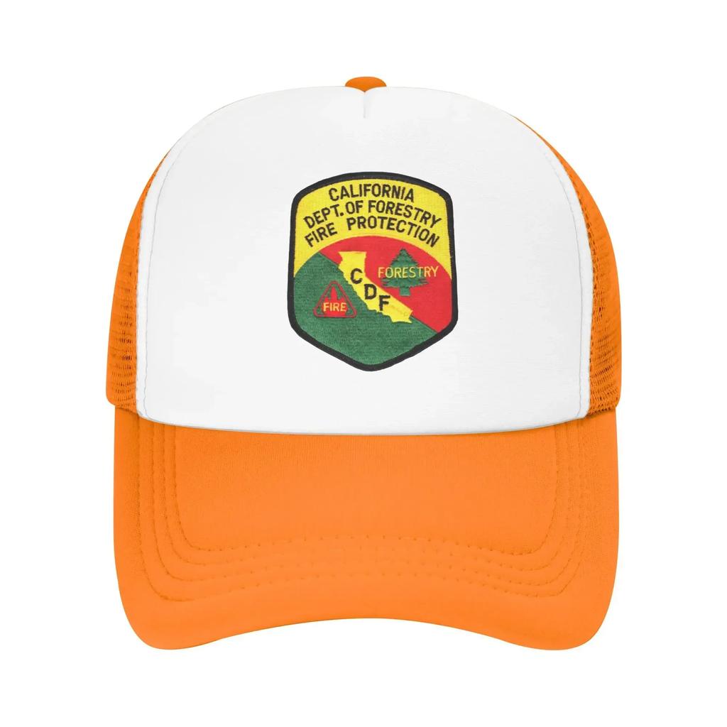 California Forestry Fire Camping Mesh Baseball Caps For Mens  Adult Male Beach Golf Hat Snapback Cap