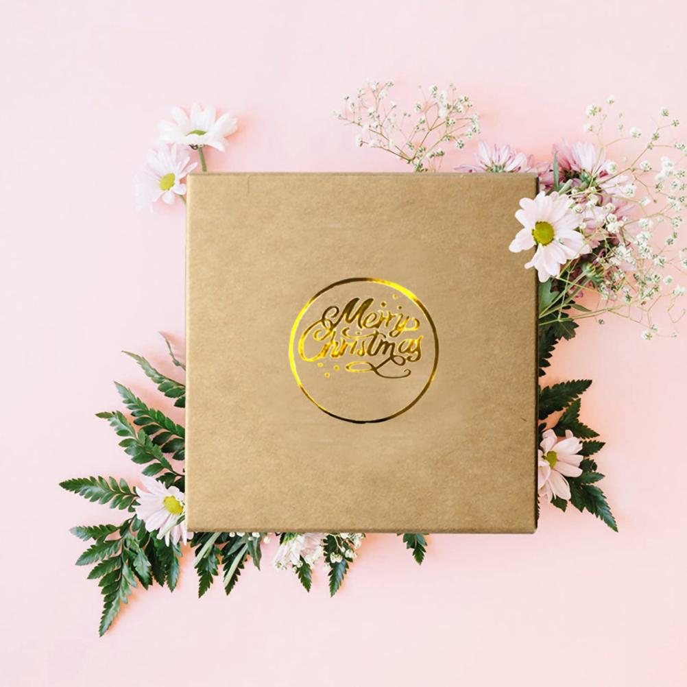 500pcs Christmas Stickers Gold Snowflake Christmas Stickers Round Self Adhesive Envelope Stickers