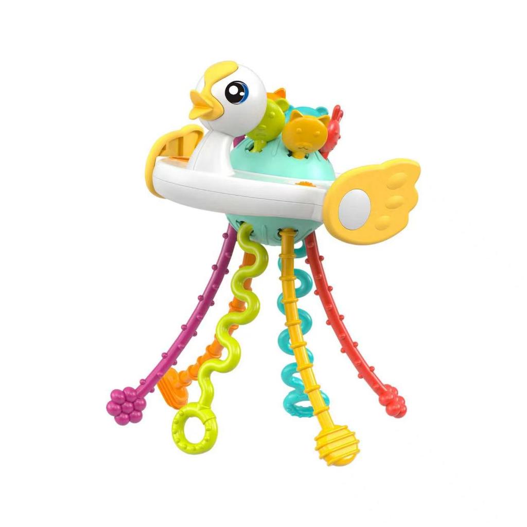 Montessori Pull String Sensory Toy Baby Silicone Teething Early Education Fidget Activity Grasp Travel Toys For Toddler 0-18M
