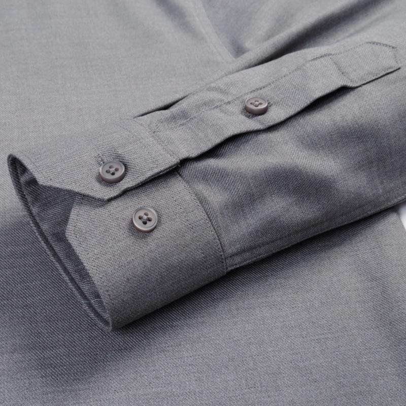 High Quality Modal Woolen Shirt Long Sleeve Men White Black Versatile Shirt Men Wear Fashionable Business Casual Anti-Wrinkle