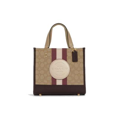 Coach Dempsey Tote Bag aus Signature-Canvas mit Streifen & rundem Aufnäher für den täglichen Gebrauch