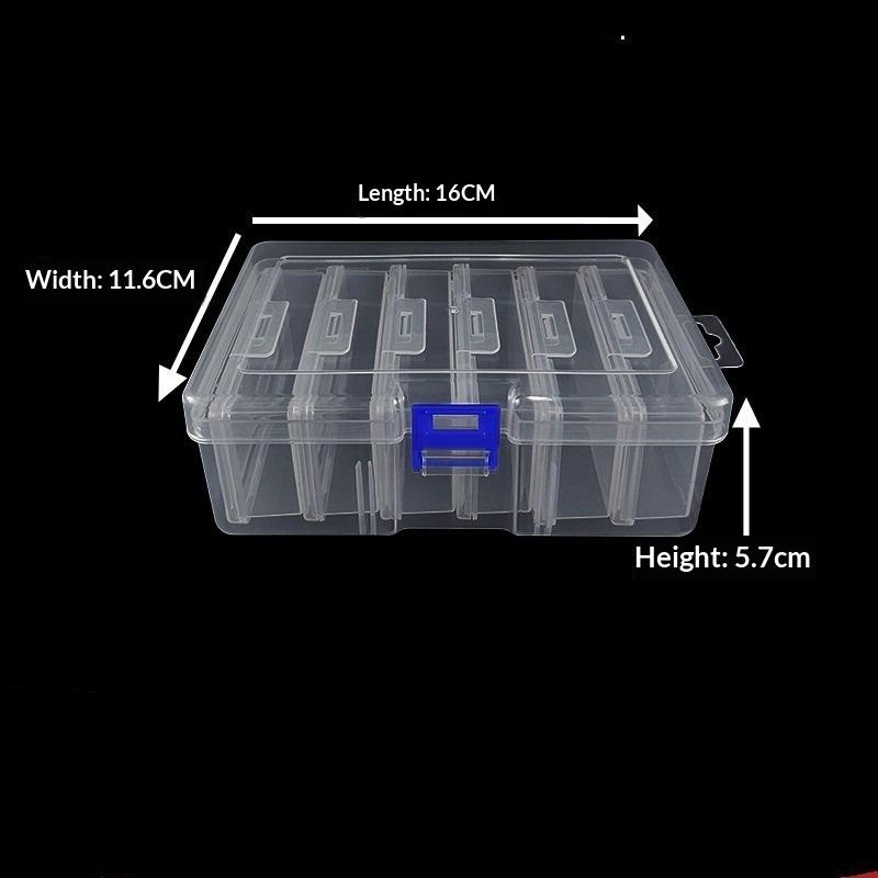 1 Set Diy Pill Seed Beads Jewelry Nail Art Material Organizer Box Transparent Rectangular Plastic Storage Box Jewelry Accessory