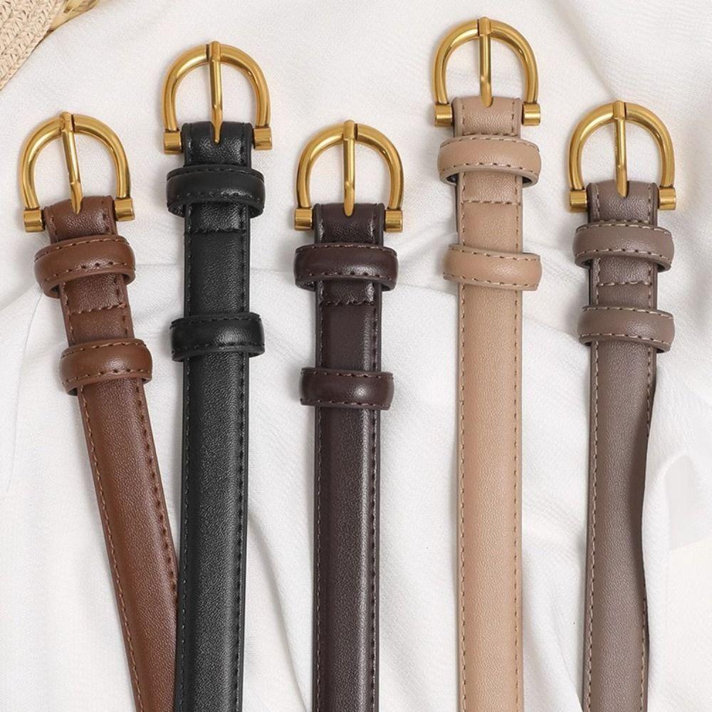 Jeans Decor Pu Waistbands Thin Trouser Decoration Simple Women Belt  Female/Girls