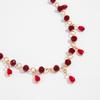 Teardrop Bead Bead Chain Red Crystal Crystal Collar New Party Jewelry  Goth Outfit