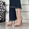 Niche design thin thin heel patent leather single shoes pointed catwalk super heightening high heels professional shoes