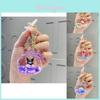 Creative Cute Acrylic Panda Liquid Keychain Pendant For Girls Car Backpack Accessories
