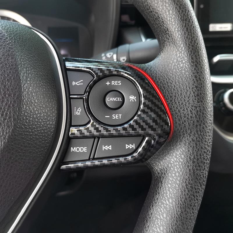 Car Steering Wheel Button Trim Cover Sticker For Toyota RAV4 XA50 Corolla E210 Hybrid      2024 Accessories