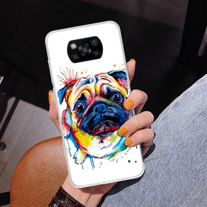 French Bulldog Dog Pug Phone Case For Xiaomi Poco X7 X6 X5 Pro F7 Ultra Redmi 15C 15 13C 13 12C 12 10 10A 10C 9 9A 9C 9T Cover P