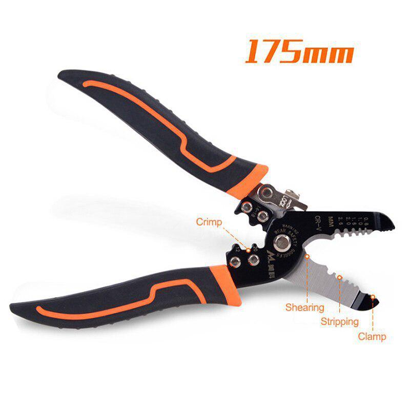 

175 мм клещи для зачистки и обжима проводов Многофункциональные щипцы для зачистки колец Электрик Инструменты для зачистки сетевого кабеля 1pc Stripping Pliers