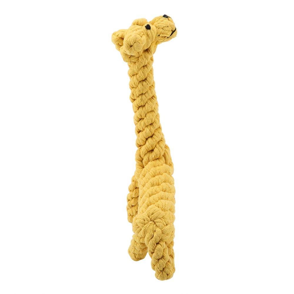 Cotton Rope Giraffe Dog Toy Giraffe Shaped Handmade Pet Toy Dog Chew Toy Small Medium Dogs