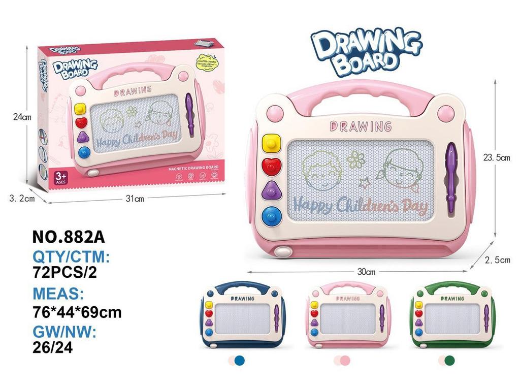 Multicolor Magnetic Drawing Board for Toddlers (Ages 1-3) - Creative Doodle Toy for Boys & Girls