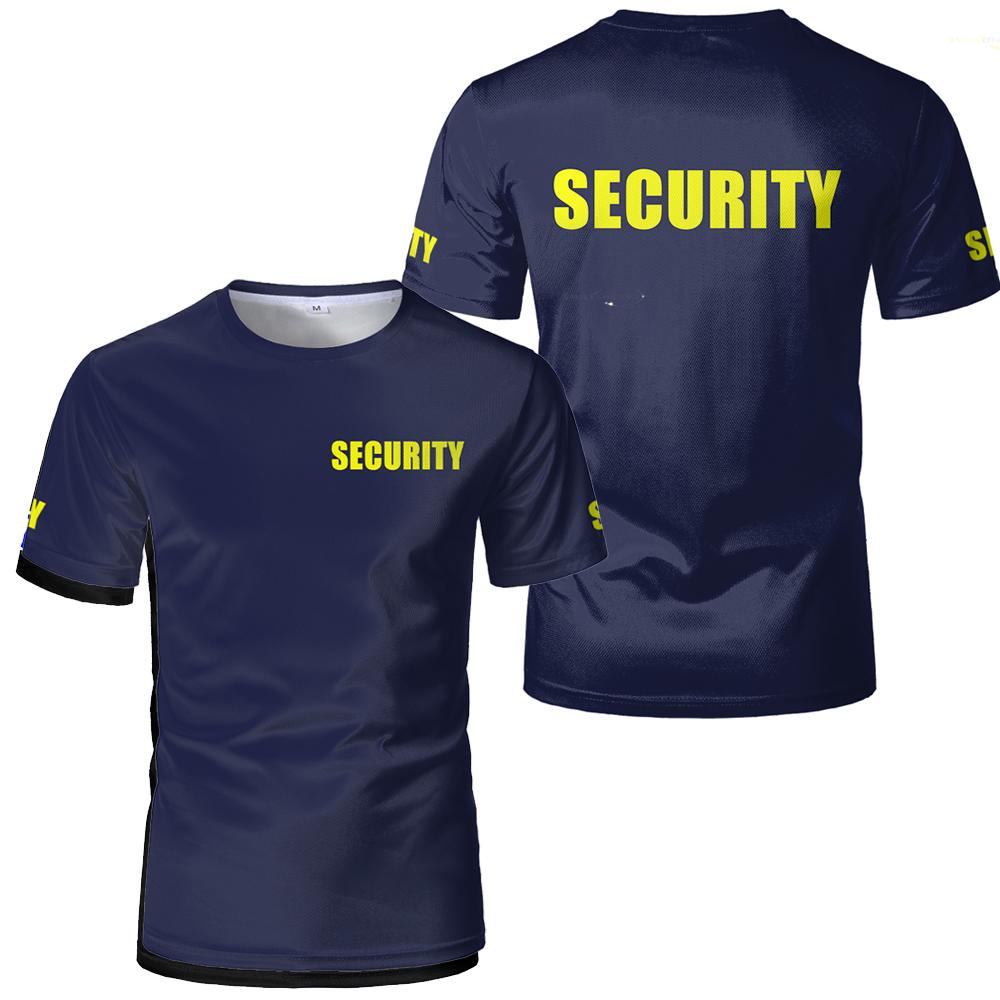 Classic Security Guard Uniform Bodyguard Professional Work O-Neck Tees Men's Lightweight Breathable Casual Short Sleeve T-Shirts