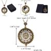 Vintage Magnifying Tree Pendant Necklace With Alloy Material For Stylish Women And Men