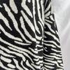 Women's new autumn and winter commuting knitted zebra print contrasting pullover sweater KTB