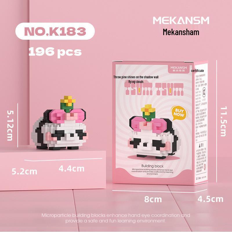 Panda Building Blocks - Girl's Birthday Gift | Educational Assembled Toy | Compatible with Lego