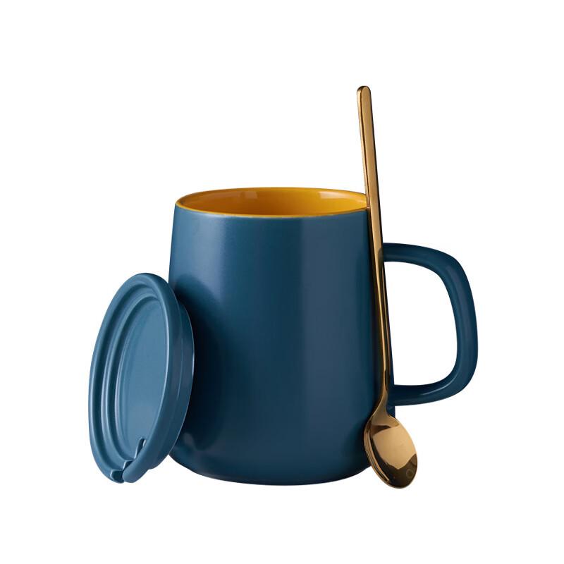 Color-Blocked Ceramic Coffee Mug