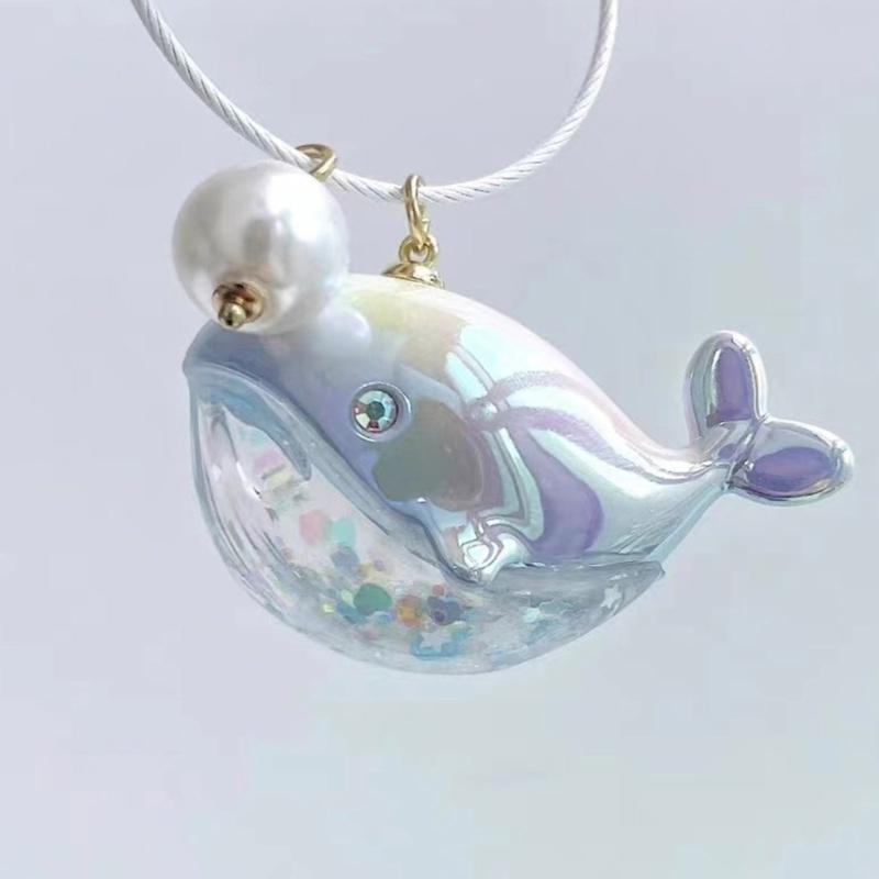 Whale Keychain Marine Life Animal Keychains for Car Bag Keyring Personality Key Chain Charm Jewelry Valentines Day Gift