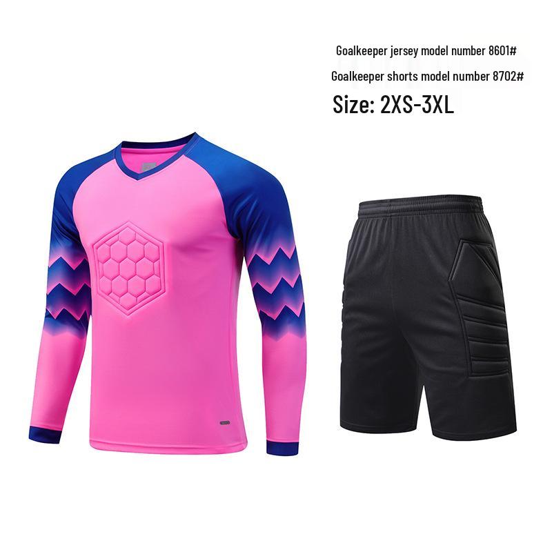 Unisex Langarm-Torwarttrikot-Set für Training & Wettkampf Child 2XS (125-135CM)