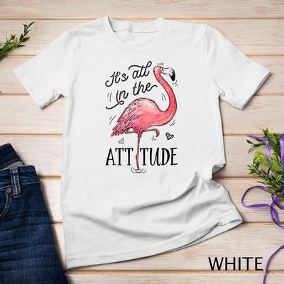 Alles ist Einstellung Lustiger Rosa Flamingo Aquarell Geschenk Unisex T-Shirt