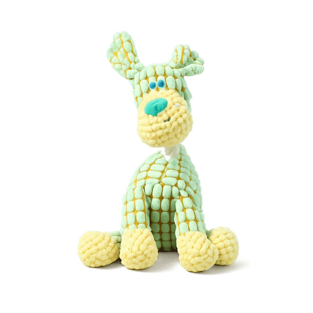 Bite Resistant Plush Sound Toy Cartoon Animal Pet Toys  Pets Entertainment Training зелёный