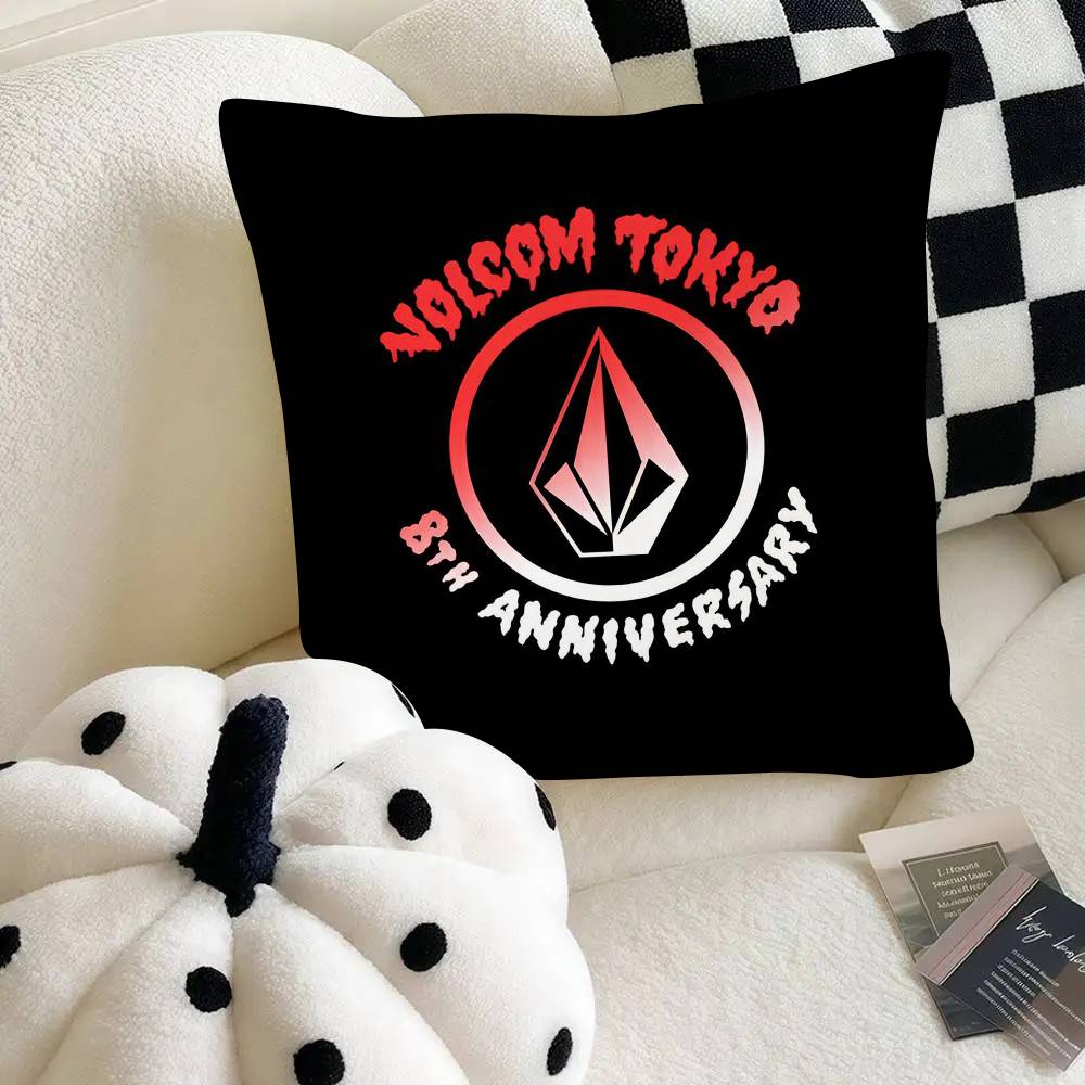 Logo Pillow Case Fashion Square Pillowcase Bedroom Sofa Room Ins V-Volcom Decoration Leisure