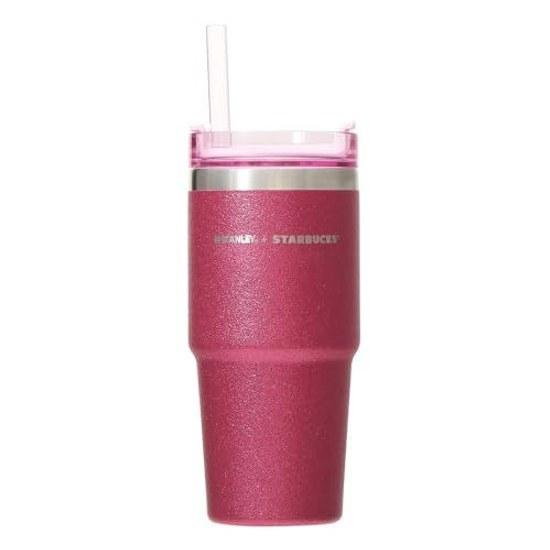 STARBUCKS SAKURA 2024 3WAY Stainless Steel Tumbler STANLEY Glitter Vivid Pink 473ml Cherry Blossom Coffee Stylish Cute Birthday Present Gift Water