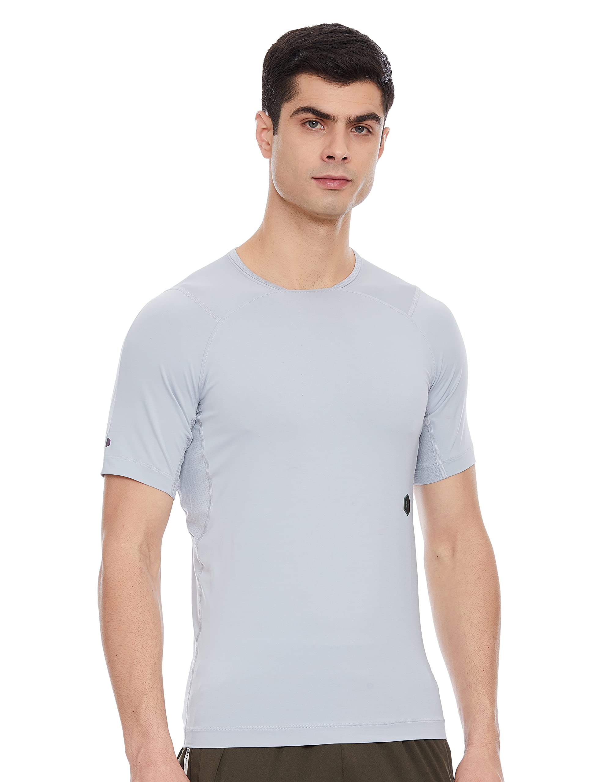 

Under Armour Rush Compression SS 1327644 AT MGA/BLK (Men s Gray/Large) - Quick-Drying