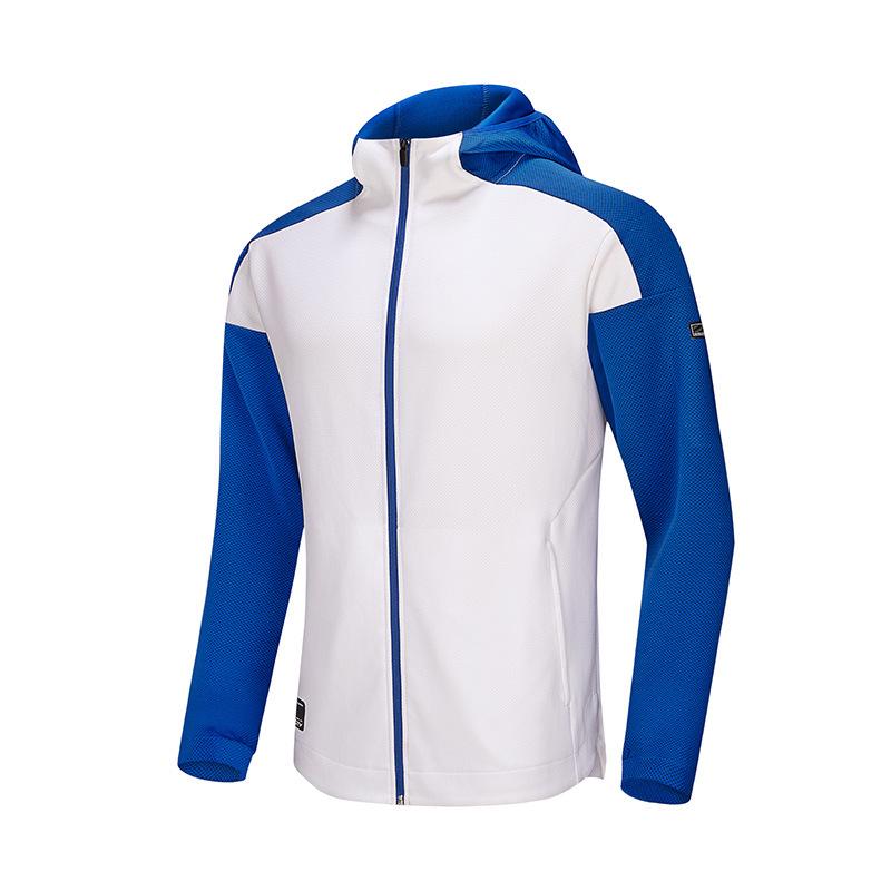 

Мужская ветрозащитная микроэластичная куртка для бега с капюшоном - Повседневная и теплая для осени M (100-120 jin) белый