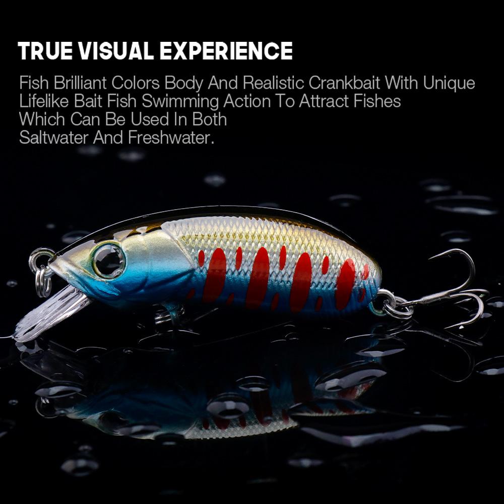 Mini Wobblers Crankbait Swim Fishing Lure 50mm 7.5g Laser Minnow Artificial Hard Bait Fake Carp Fishing Pesca Tackle