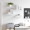 Floating Shelves Set of 4 White 40 X 23 X 3.8 Cm MDF
