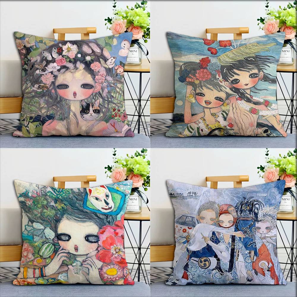 AAya TTakano Art World Various Sizes Square Pillow Case For Car Home Bedchamber Decor