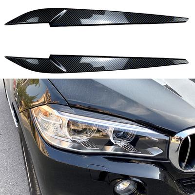 Für BMW X5 X6 F15 F16 2014-2018 Auto Frontscheinwerferabdeckung Scheinwerferlampe Augenlid Augenbraue Zierleiste