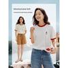 Inman Women's Cool-Feel Embroidered Color-Block Short Sleeve T-Shirt