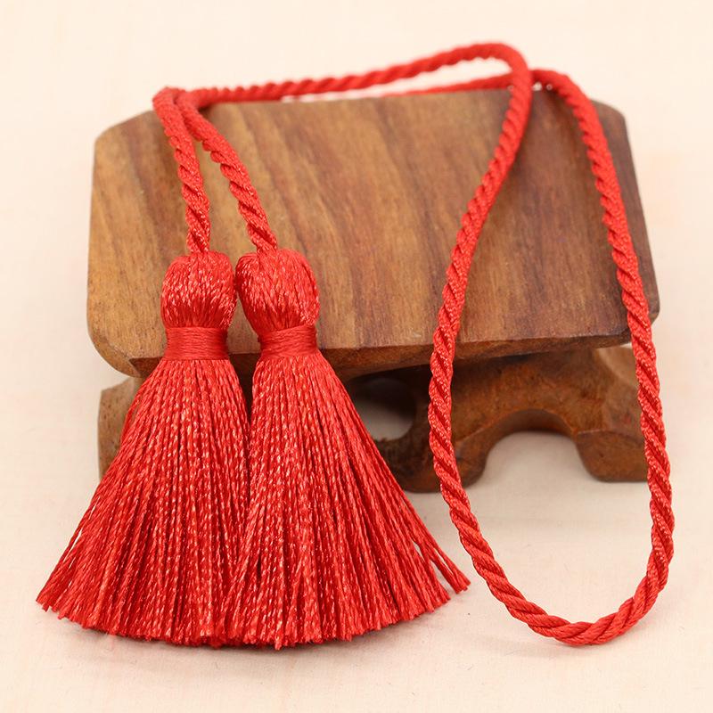 2-10Pcs 54cm Long Rope Double Fringe Trim Tassels Handmade Silk Bookmark Tassel For Curtain Decoration DIY Craft Sewing Supplies