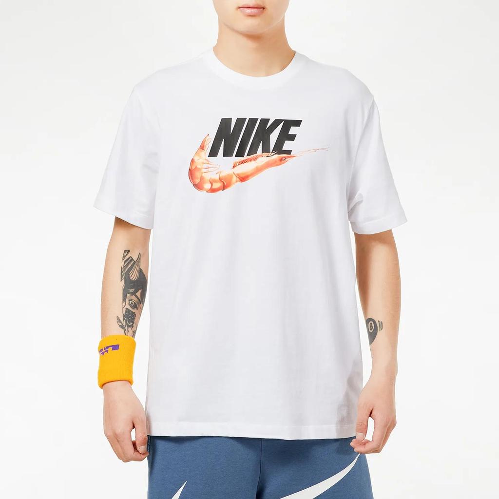 Nike T Shirts Men's White Crew Neck Moderate (Unisex) T-Shirts DD1289 100